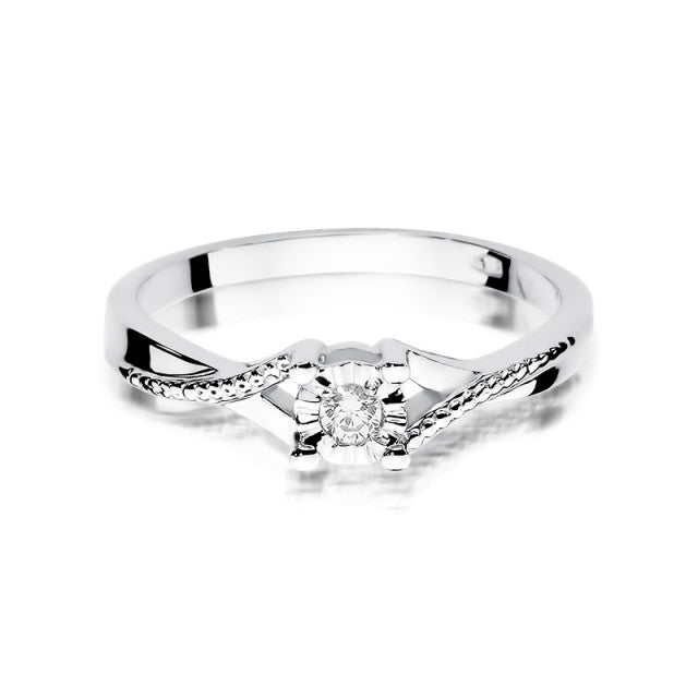 Inel Aur 14K cu Diamant Natural 0.08 ct, imaginea 5 din 11