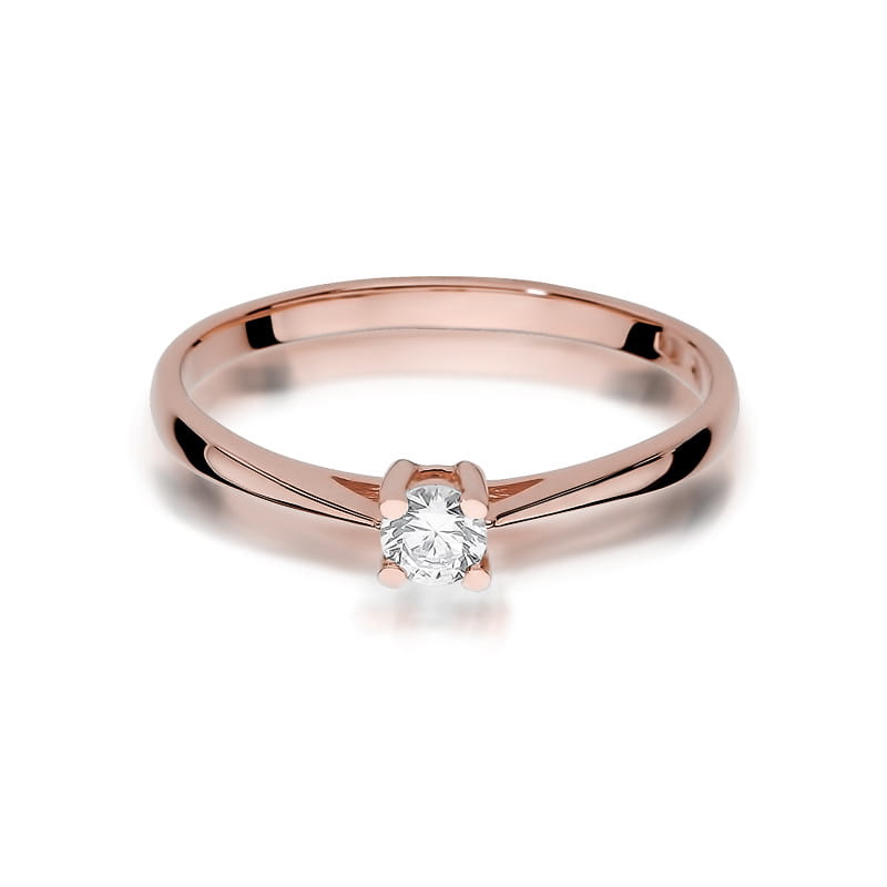 Inel Aur 14K cu Diamant Natural 0.15 ct, imaginea 9 din 11