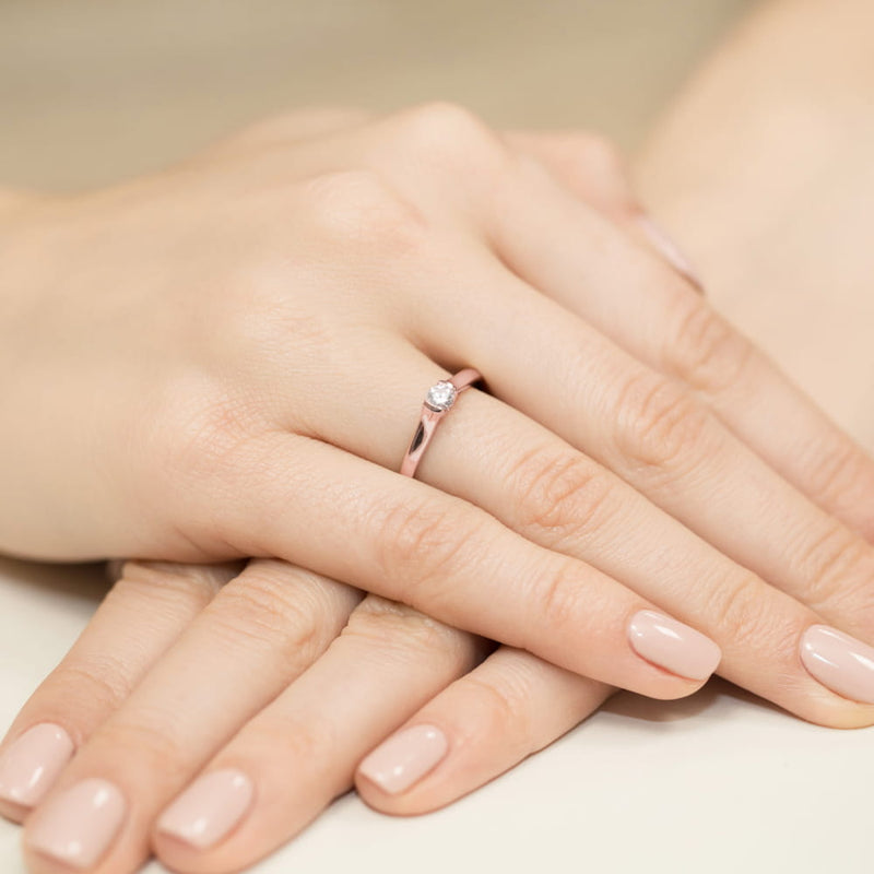 Inel Aur 14K cu Diamant Natural 0.15 ct, imaginea 11 din 11