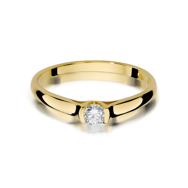Inel Aur 14K cu Diamant Natural 0.15 ct, imaginea 2 din 11