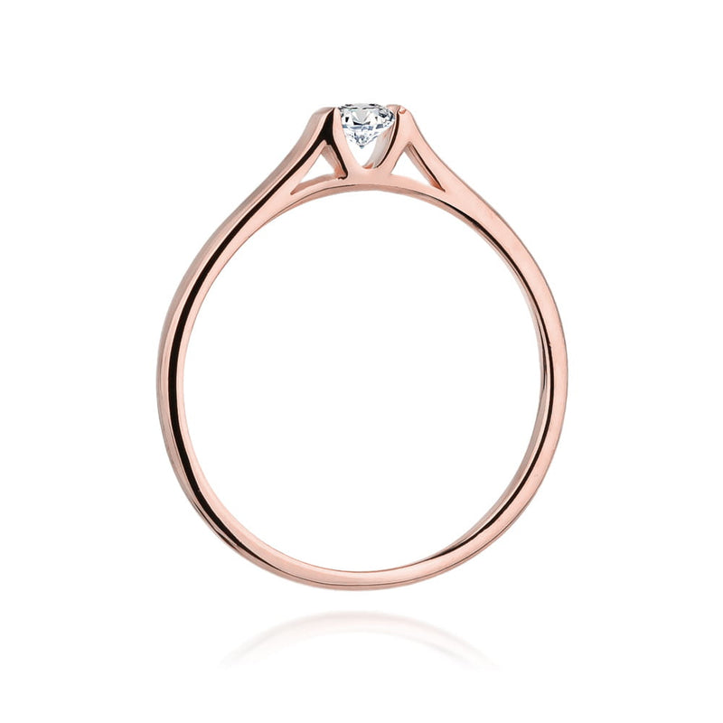 Inel Aur 14K cu Diamant Natural 0.15 ct, imaginea 10 din 11