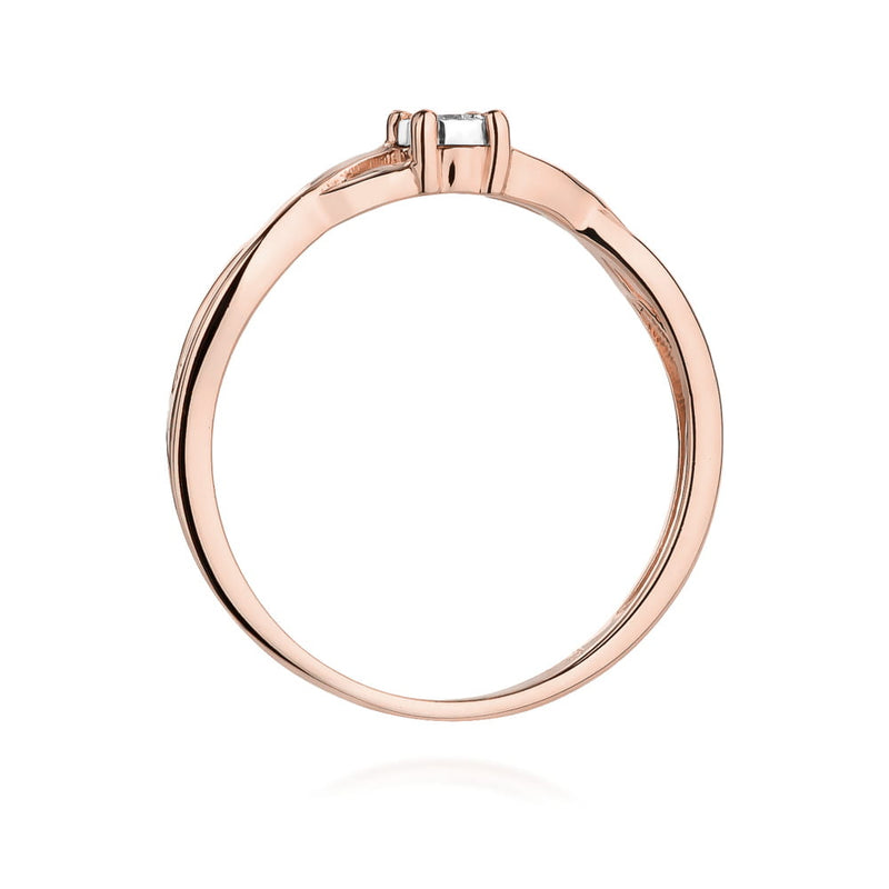 Inel Aur 14K cu Diamant Natural 0.03 ct, imaginea 10 din 11