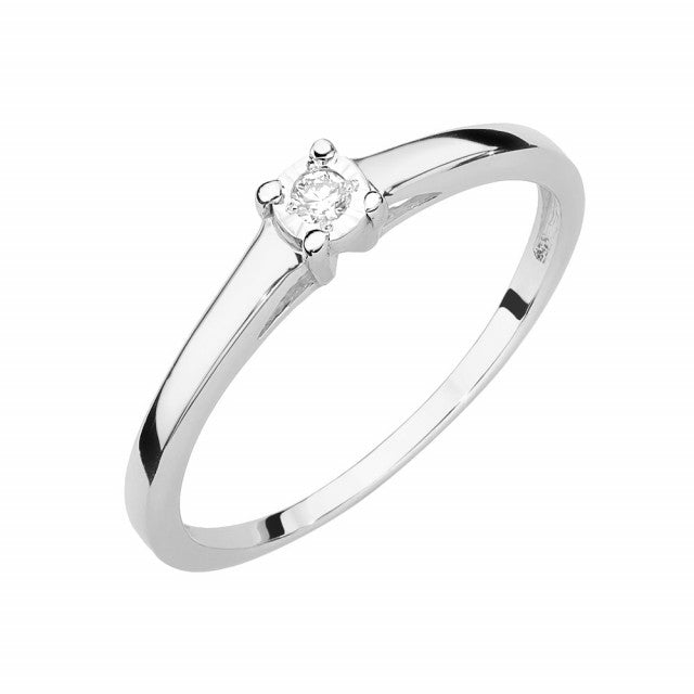 Inel Aur 14K cu Diamant Natural 0.03 ct, imaginea 4 din 10