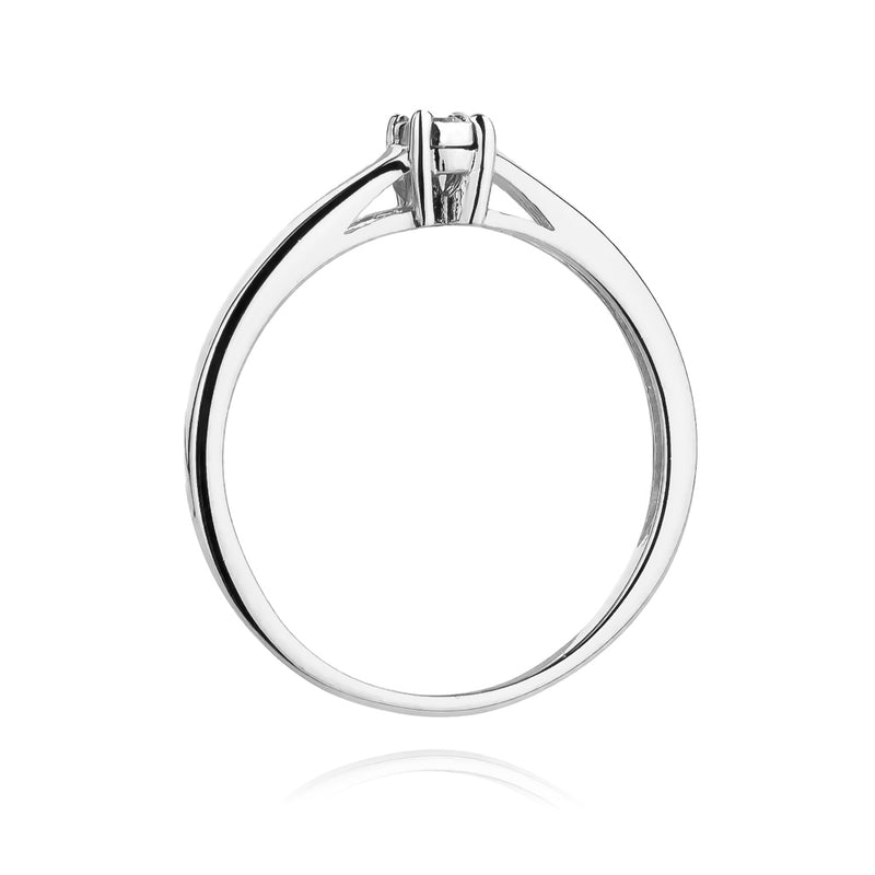 Inel Aur 14K cu Diamant Natural 0.03 ct, imaginea 6 din 10