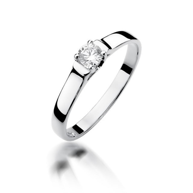 Inel Aur 14K cu Diamant Natural 0.18 ct, imaginea 4 din 11