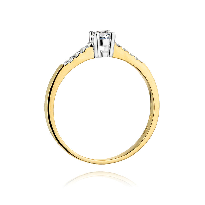 Inel Aur 14K cu Diamante Naturale 0.22 ct, imaginea 3 din 11