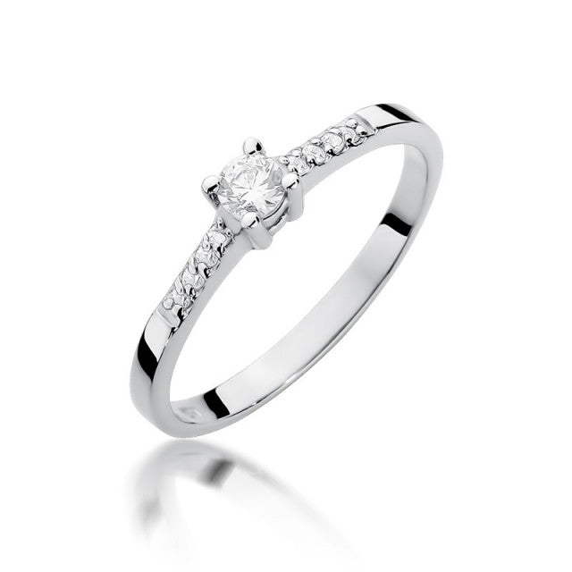 Inel Aur 14K cu Diamante Naturale 0.22 ct, imaginea 4 din 11