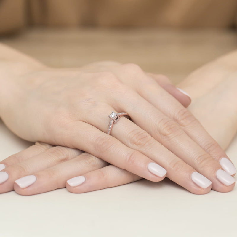 Inel Aur 14K cu Diamante Naturale 0.13 ct, imaginea 11 din 11