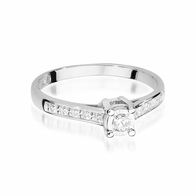 Inel Aur 14K cu Diamante Naturale 0.13 ct, imaginea 5 din 11