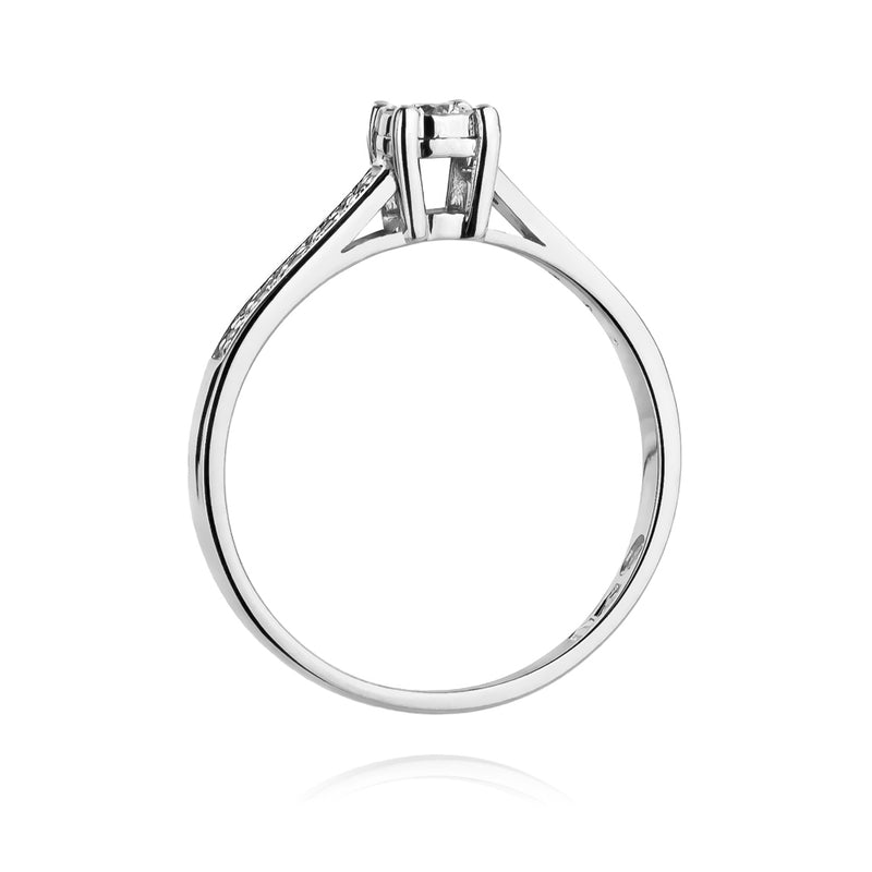 Inel Aur 14K cu Diamante Naturale 0.13 ct, imaginea 6 din 11