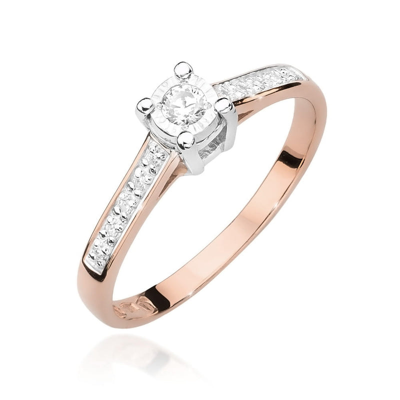 Inel Aur 14K cu Diamante Naturale 0.13 ct, imaginea 8 din 11