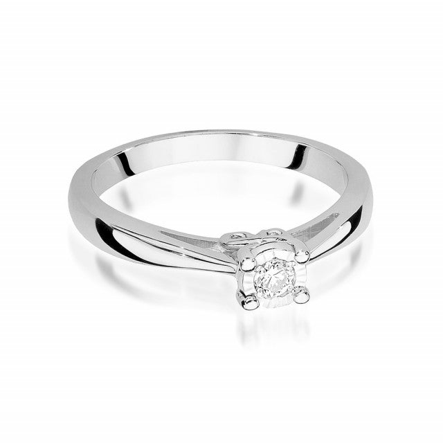 Inel Aur 14K cu Diamant Natural 0.08 ct, imaginea 5 din 11