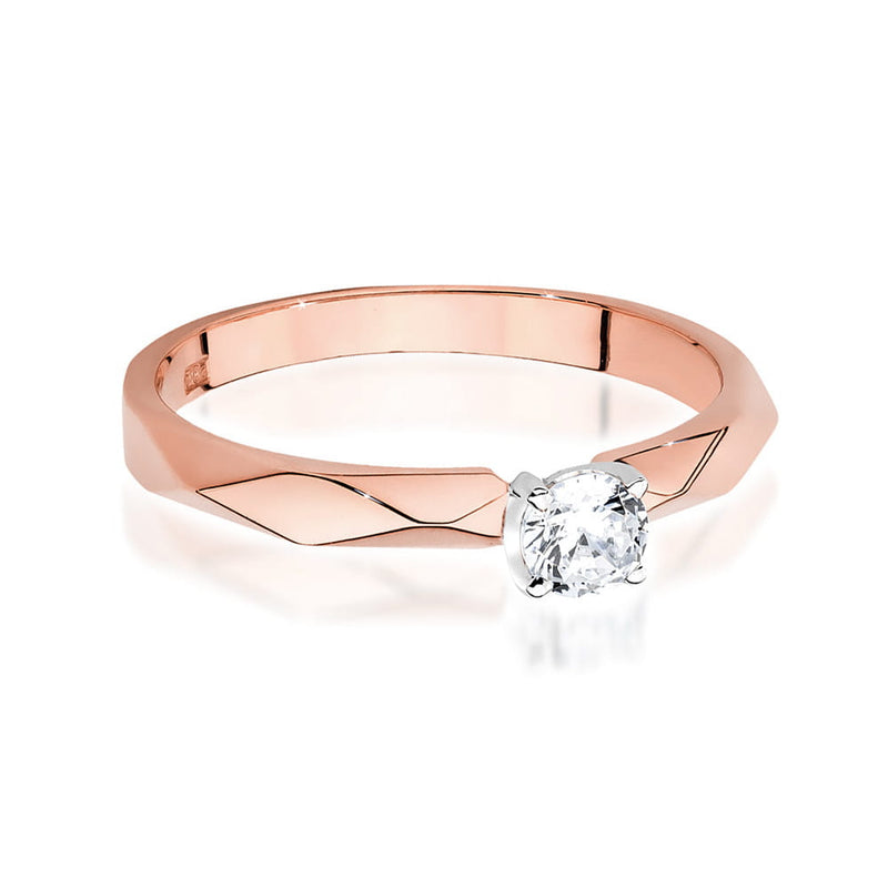 Inel Aur 14K cu Diamant Natural 0.15 ct, imaginea 8 din 10