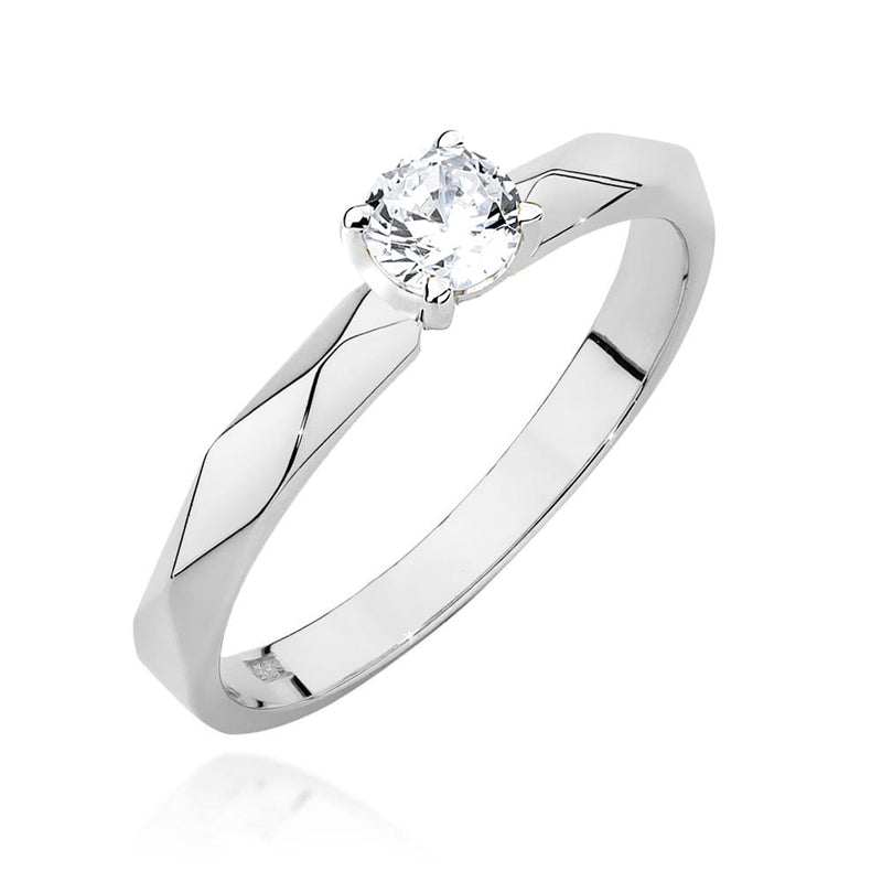 Inel Aur 14K cu Diamant Natural 0.20 ct, imaginea 9 din 12