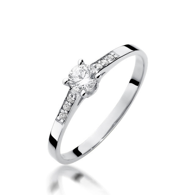 Inel Aur 14K cu Diamante Naturale 0.21 ct, imaginea 4 din 10