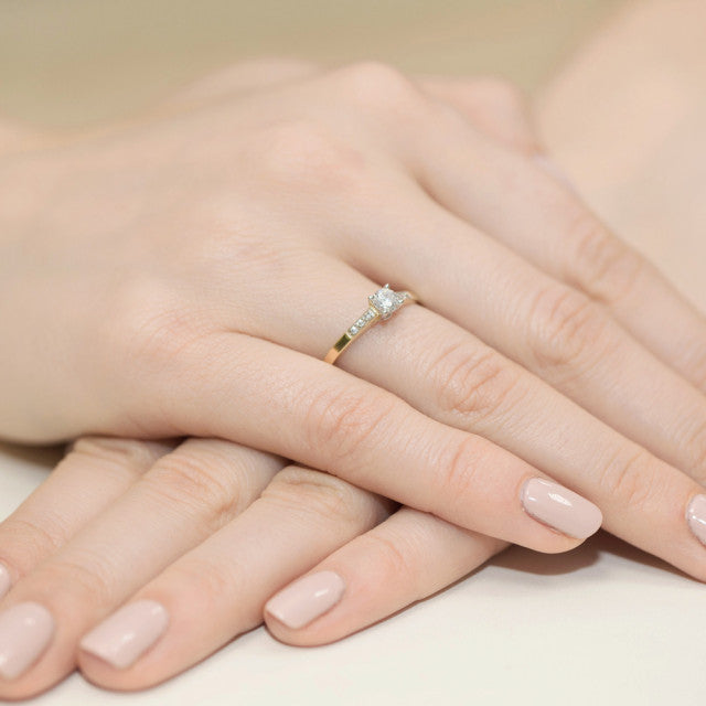 Inel Aur 14K cu Diamante Naturale 0.21 ct, imaginea 7 din 10