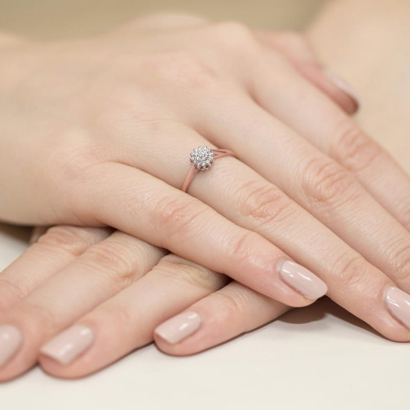 Inel Aur 14K cu Diamante Naturale 0.10 ct, imaginea 11 din 11