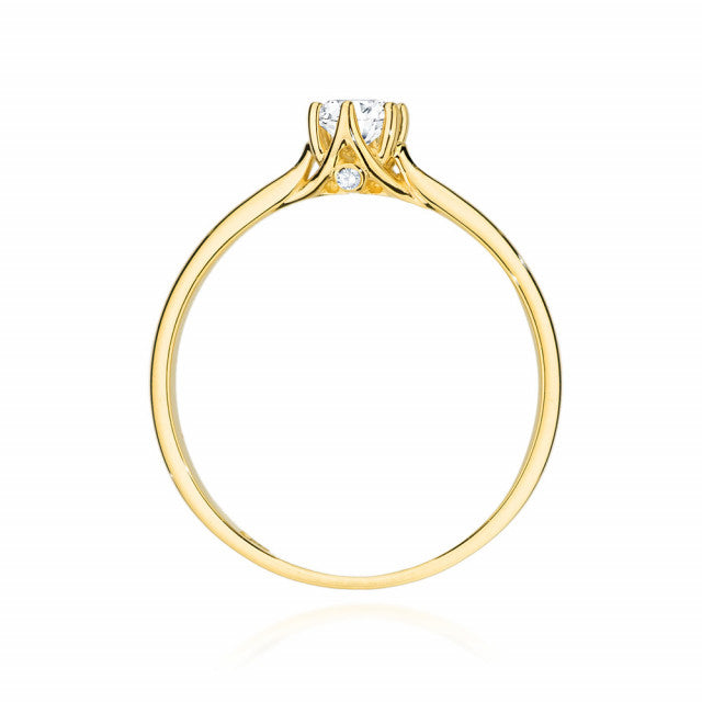 Inel Aur 14K cu Diamante Naturale 0.21 ct, imaginea 3 din 9