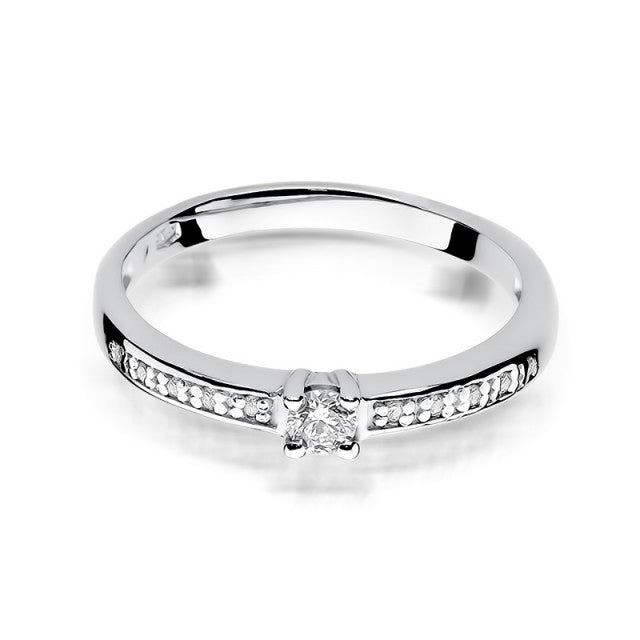Inel Aur 14K cu Diamante Naturale 0.13 ct, imaginea 5 din 11