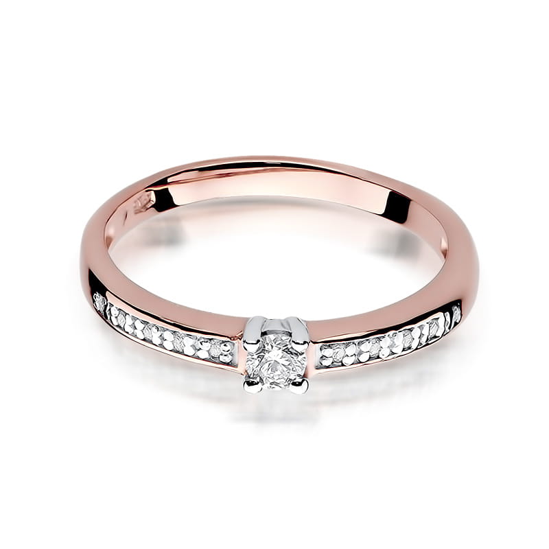 Inel Aur 14K cu Diamante Naturale 0.13 ct, imaginea 9 din 11