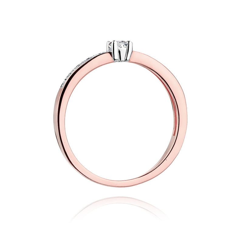 Inel Aur 14K cu Diamante Naturale 0.13 ct, imaginea 10 din 11