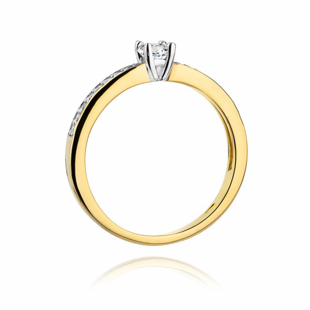 Inel Aur 14K cu Diamante Naturale 0.28 ct, imaginea 3 din 11
