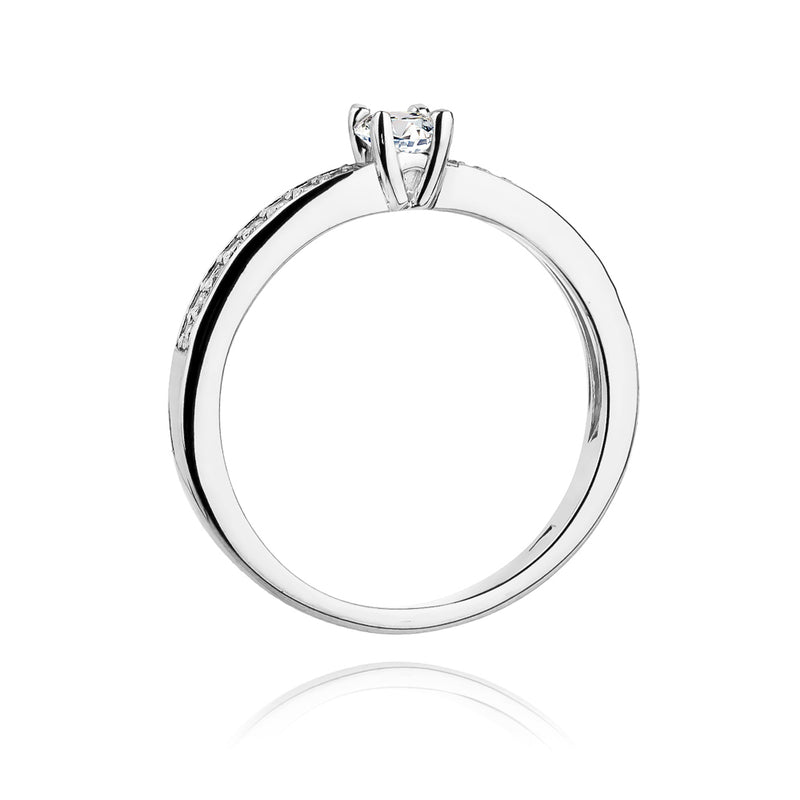 Inel Aur 14K cu Diamante Naturale 0.28 ct, imaginea 6 din 11