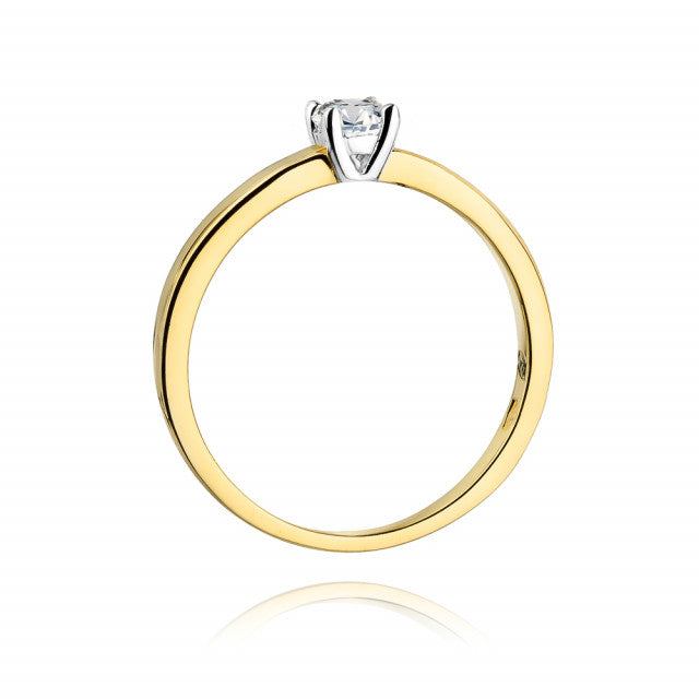 Inel Aur 14K cu Diamant Natural 0.20 ct, imaginea 3 din 11