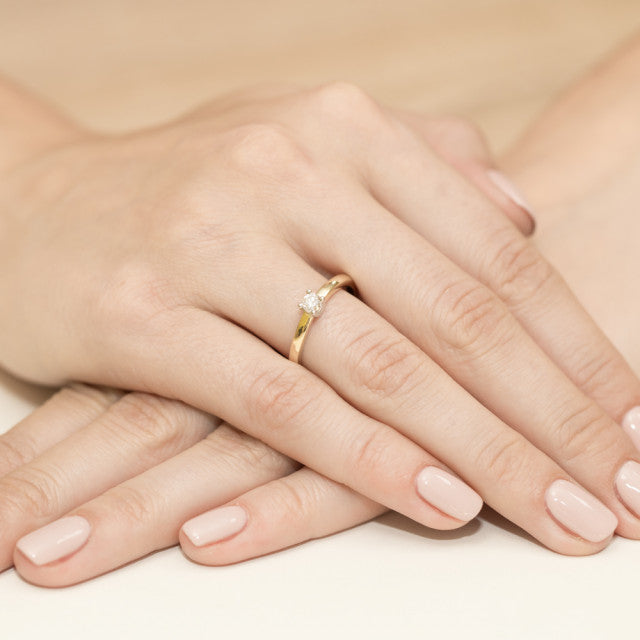 Inel Aur 14K cu Diamant Natural 0.20 ct, imaginea 7 din 11