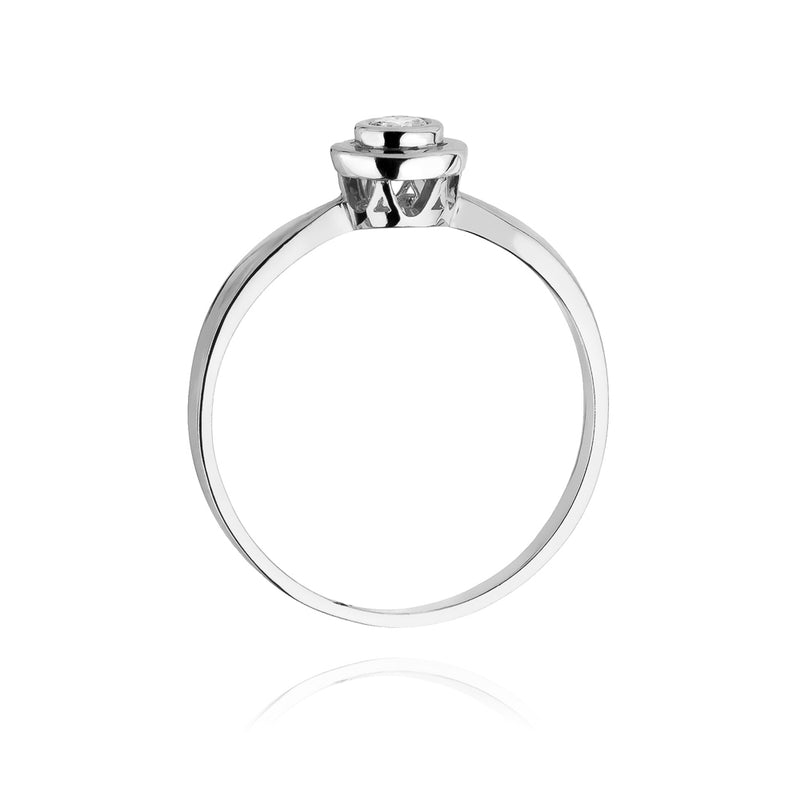 Inel Aur 14K cu Diamant Natural 0.10 ct, imaginea 6 din 11