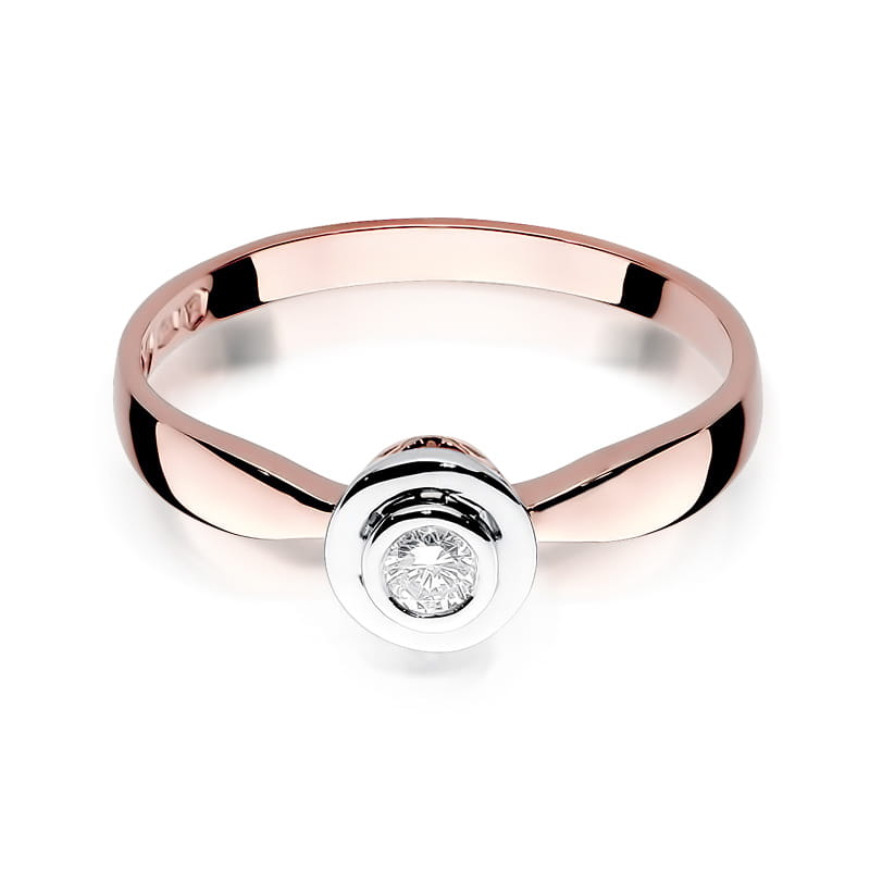 Inel Aur 14K cu Diamant Natural 0.10 ct, imaginea 9 din 11