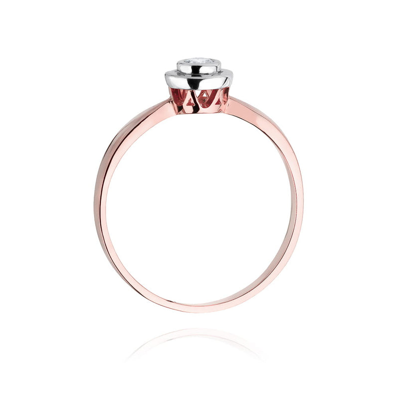 Inel Aur 14K cu Diamant Natural 0.10 ct, imaginea 10 din 11