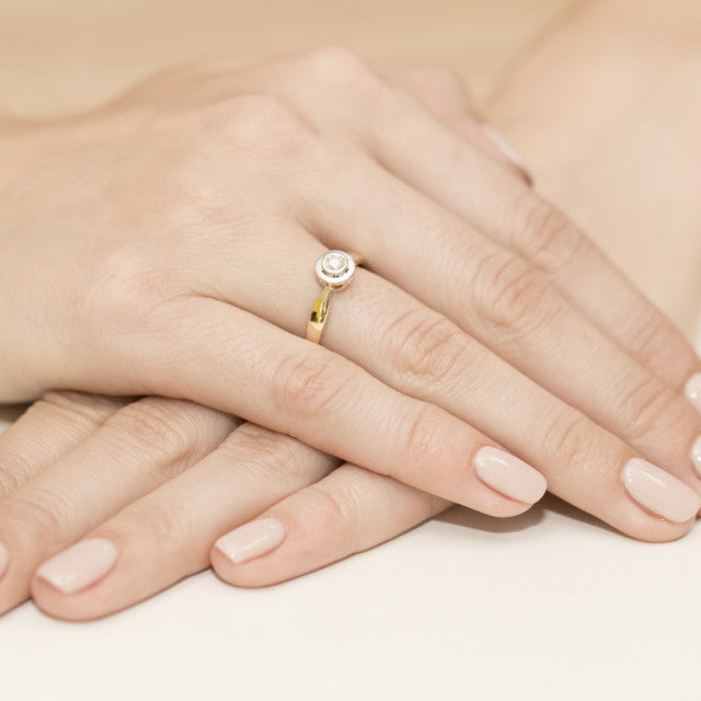 Inel Aur 14K cu Diamant Natural 0.20 ct, imaginea 7 din 11