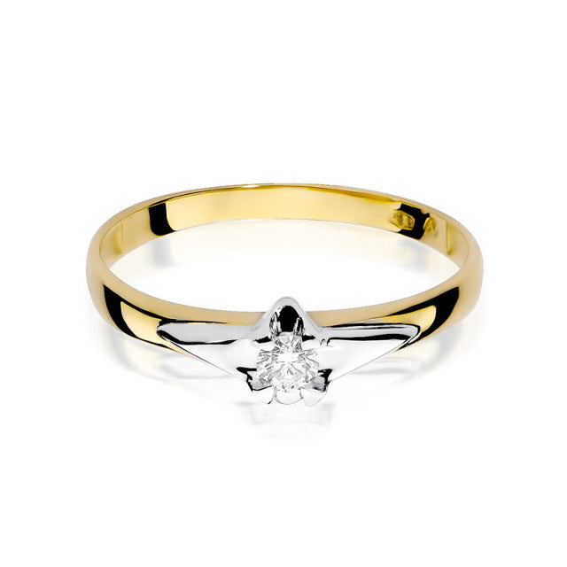 Inel Aur 14K cu Diamant Natural 0.10 ct, imaginea 2 din 11