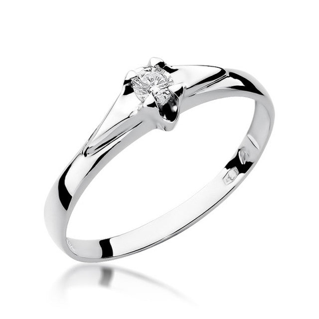 Inel Aur 14K cu Diamant Natural 0.10 ct, imaginea 4 din 11