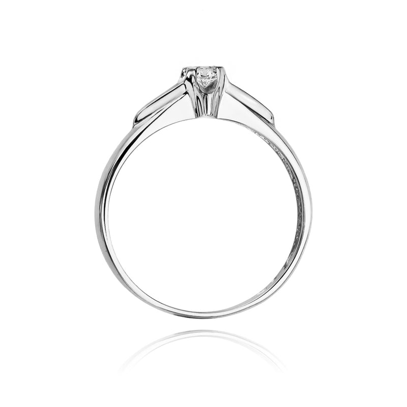 Inel Aur 14K cu Diamant Natural 0.10 ct, imaginea 6 din 11