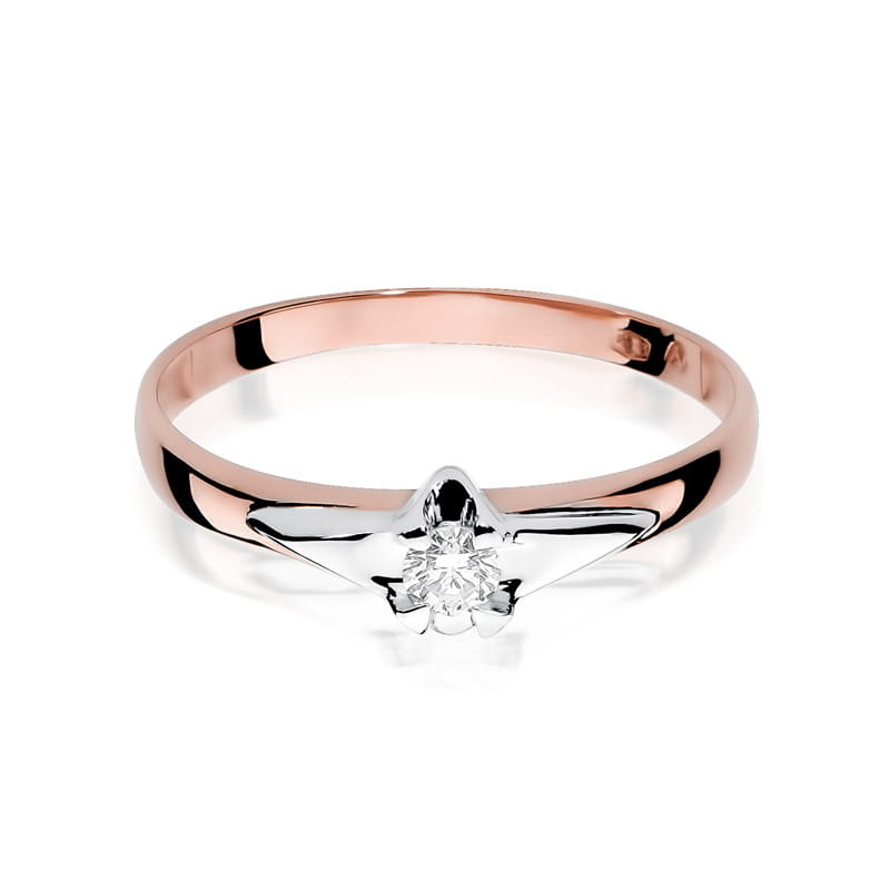 Inel Aur 14K cu Diamant Natural 0.10 ct, imaginea 9 din 11