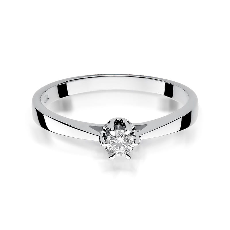 Inel Aur 14K cu Diamant Natural 0.12 ct, imaginea 10 din 11
