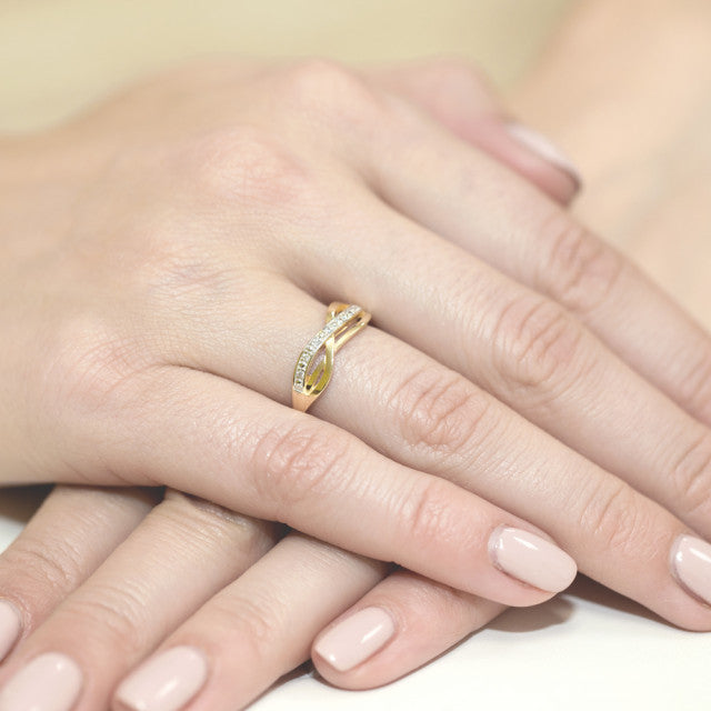 Inel Aur 14K cu Diamante Naturale 0.06 ct, imaginea 7 din 11