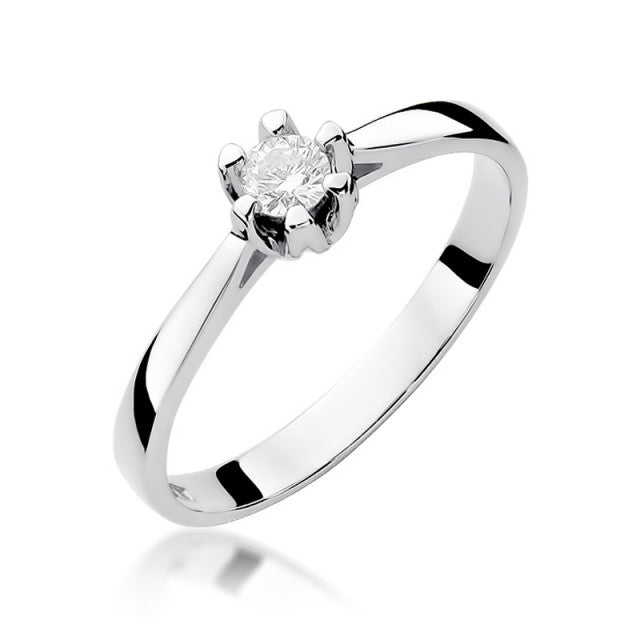 Inel Aur 14K cu Diamant Natural 0.12 ct, imaginea 5 din 11
