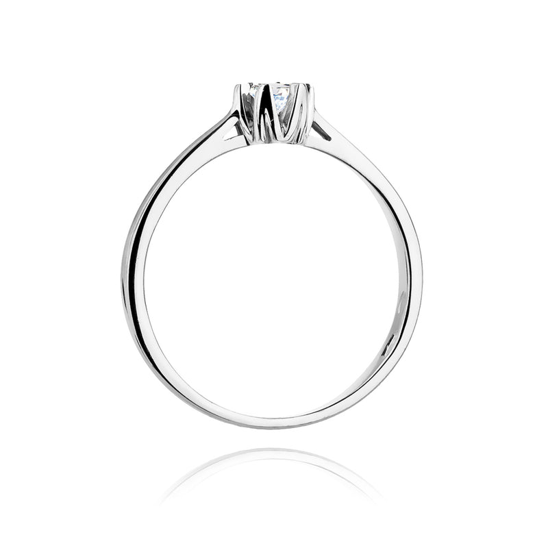 Inel Aur 14K cu Diamant Natural 0.12 ct, imaginea 7 din 11