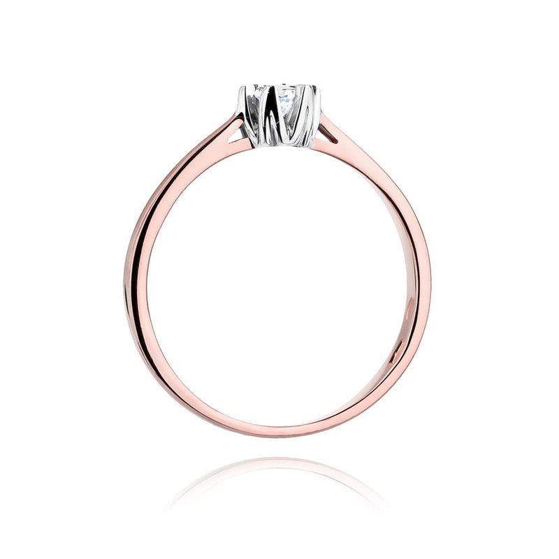 Inel Aur 14K cu Diamant Natural 0.12 ct, imaginea 10 din 11