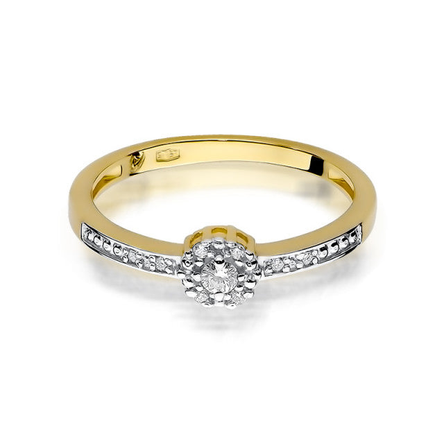 Inel Aur 14K cu Diamante Naturale 0.09 ct, imaginea 2 din 11