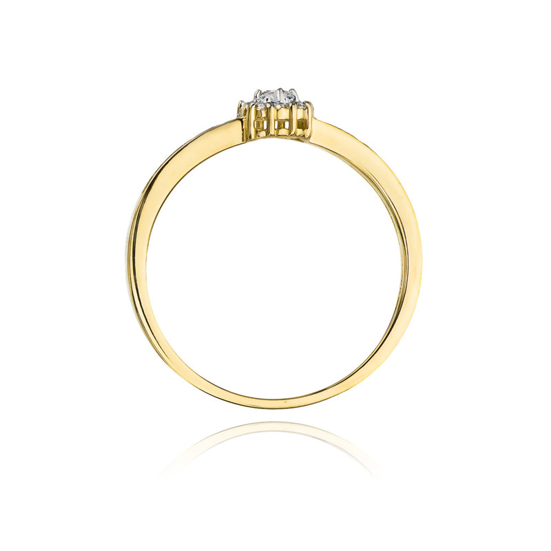 Inel Aur 14K cu Diamante Naturale 0.09 ct, imaginea 3 din 11