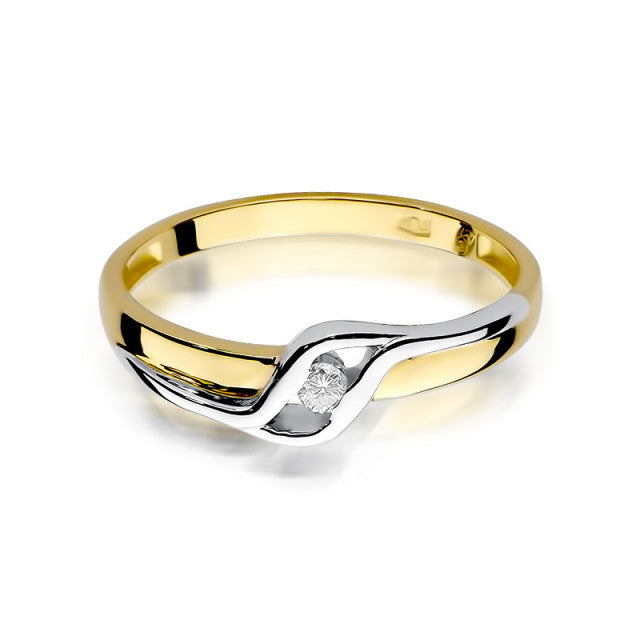 Inel Aur 14K cu Diamant Natural 0.04 ct, imaginea 2 din 11