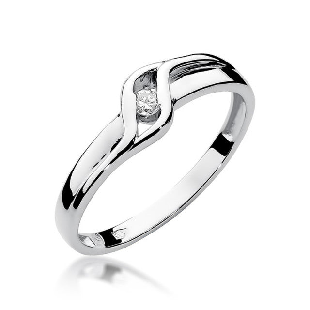 Inel Aur 14K cu Diamant Natural 0.04 ct, imaginea 4 din 11