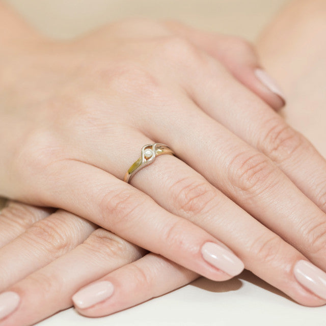 Inel Aur 14K cu Diamant Natural 0.04 ct, imaginea 7 din 11