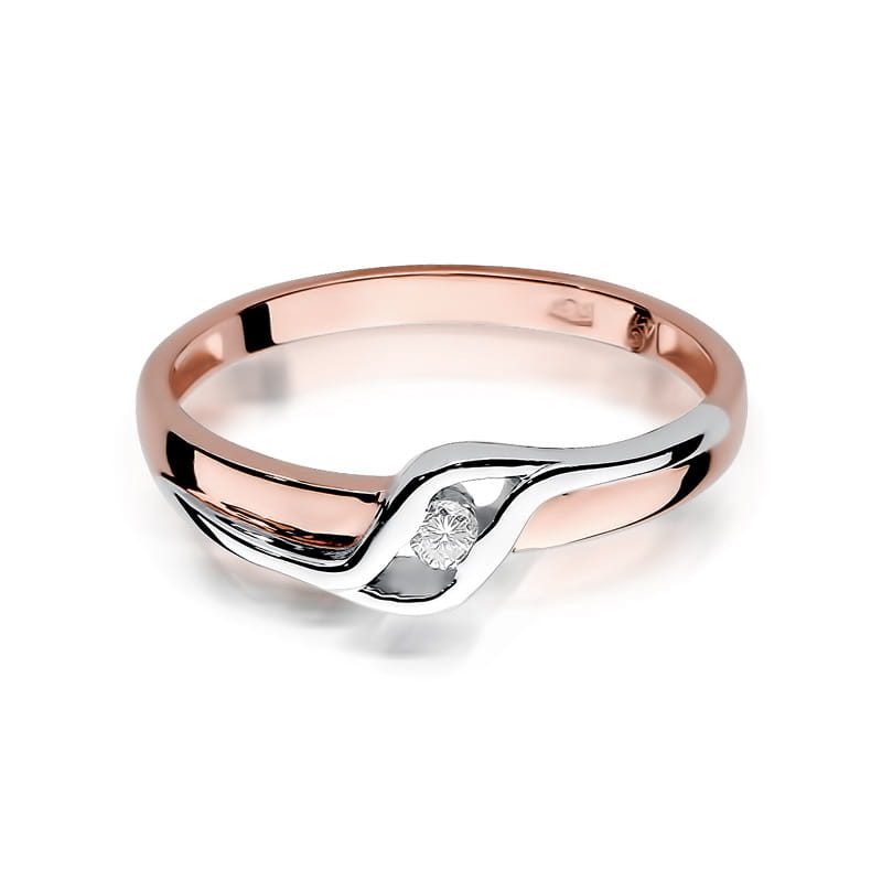 Inel Aur 14K cu Diamant Natural 0.04 ct, imaginea 9 din 11