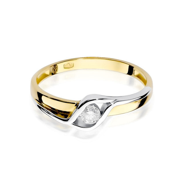 Inel Aur 14K cu Diamant Natural 0.10 ct, imaginea 2 din 11