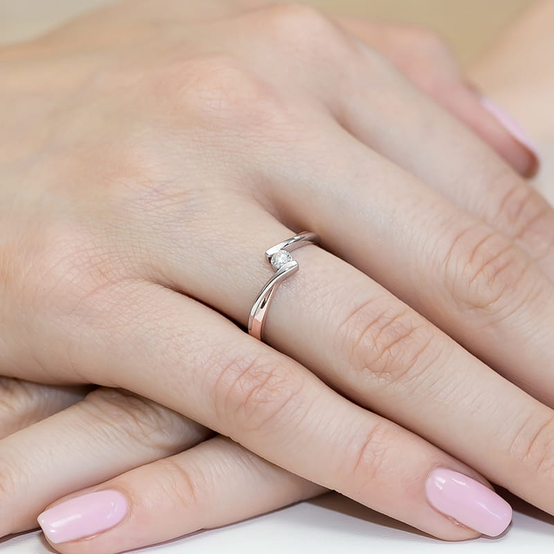 Inel Aur 14K cu Diamant Natural 0.10 ct, imaginea 11 din 11